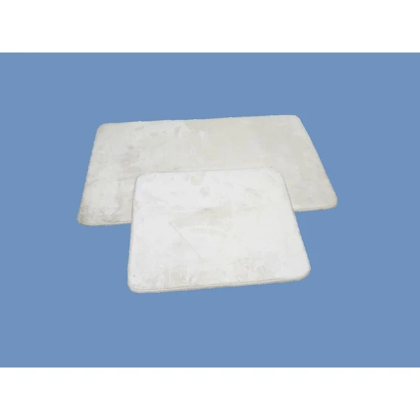 2 Lİ BANYO PASPASI ECOSER PUFF KREM - Resim 9