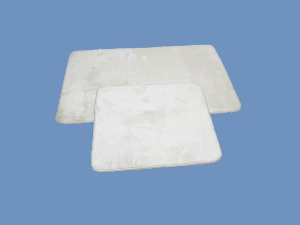 2 Lİ BANYO PASPASI ECOSER PUFF KREM - Resim 8