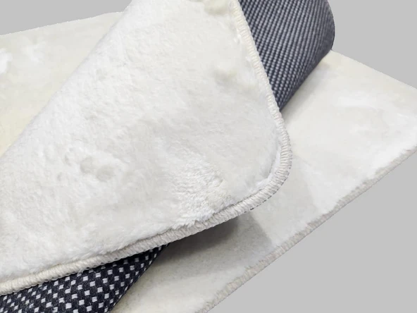 2 Lİ BANYO PASPASI ECOSER PUFF KREM - Resim 4