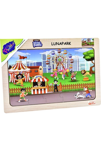 Playwood  Ahşap Eğitici Puzzle / Lunapark