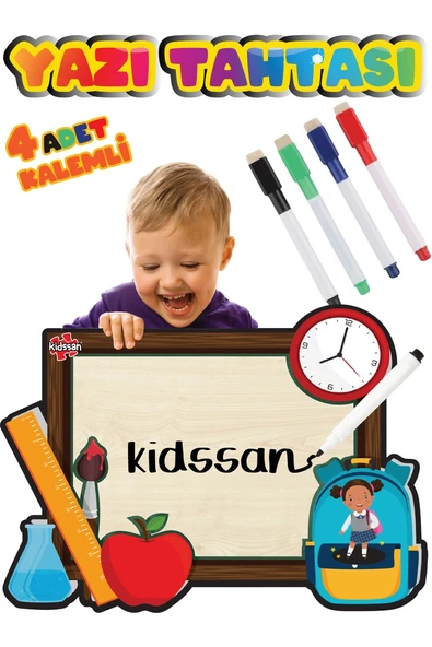 Kidssan Games Süper Şekilli Yazı Tahtası Yüksek Kaliteli Mukavva (Okula Başlıyorum)