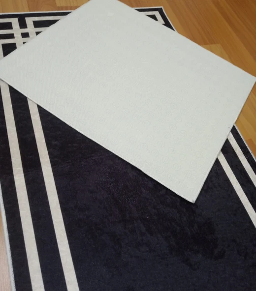 BANYO PASPASI 2'Lİ SET BASKILI LUNA SİYAH - Resim 4