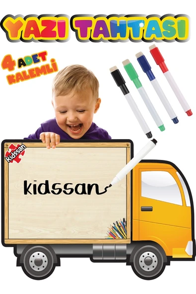 Kidssan Games Süper Şekilli Yazı Tahtası Yüksek Kaliteli Mukavva (Araba)