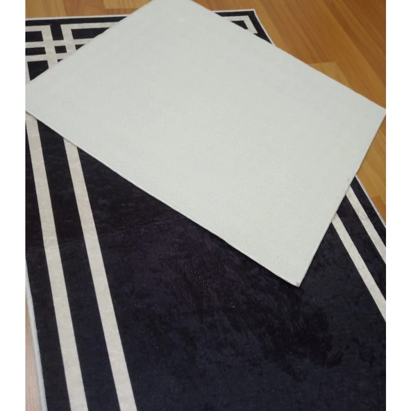 BANYO PASPASI 2'Lİ SET BASKILI LUNA SİYAH - Resim 7