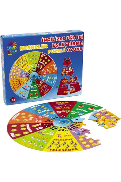 Laço Kids Nesneler İngilizce Eğitici Puzzle