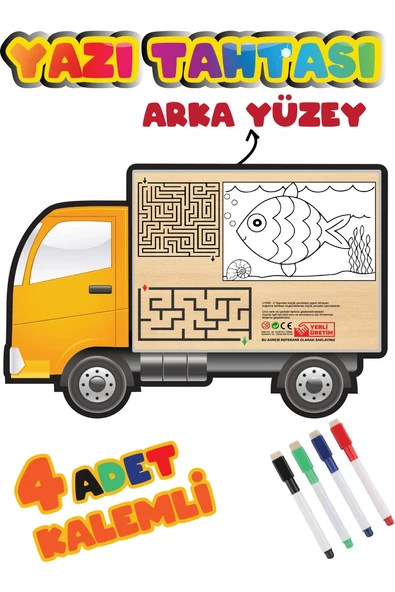 Kidssan Games Süper Şekilli Yazı Tahtası Yüksek Kaliteli Mukavva (Araba) - 3