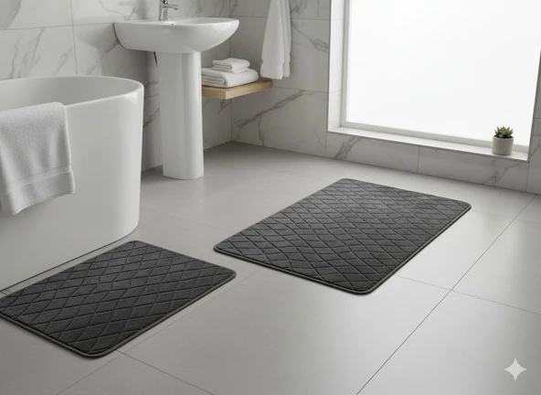 BANYO PASPASI 2'Lİ SET FETHİYE ANTRASİT ürün görseli