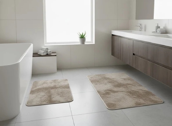 BANYO PASPASI 2'Lİ SET SET PUFF VİZON ürün görseli