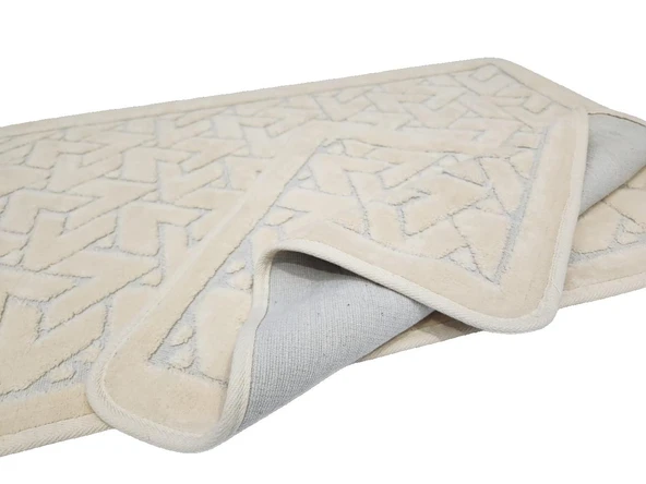 BANYO PASPASI 2'Lİ SET KARO CAPUCCİNO - Resim 2