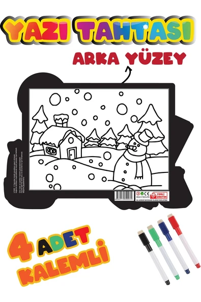 Kidssan Games Süper Şekilli Yazı Tahtası Yüksek Kaliteli Mukavva (Okula Başlıyorum) - 2