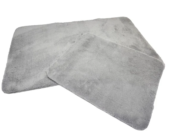 BANYO PASPASI 2'Lİ SET SET PUFF GRİ - Resim 2