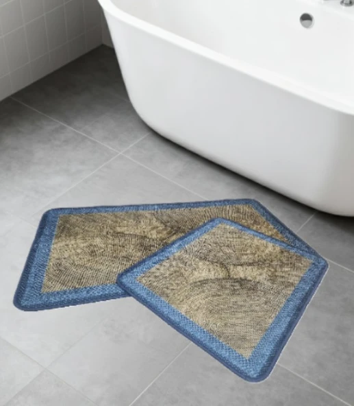 BANYO PASPASI 2'Lİ SET 3D BASKILI JEL HASIR ürün görseli