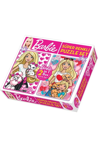 Diytoy Barbie 2 İn 1 Puzzle Seti