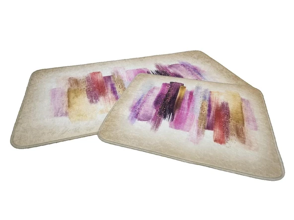 BANYO PASPASI 2'Lİ SET 3D BASKILI JEL TUAL - Resim 2