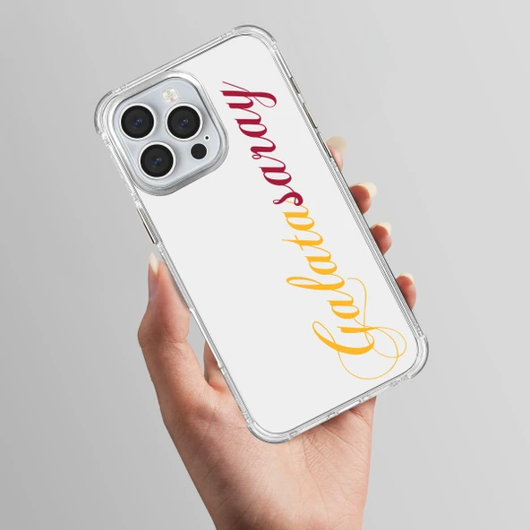 Galatasaray El Yazı Sarı Kırmızı Şeffaf Telefon Kılıfı - 4