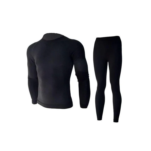 Erkek Siyah Uzun Kollu Termal Alt Üst İçlik Takım - 2
