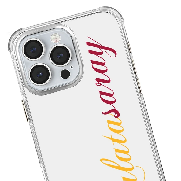 iPhone 13 Pro Max Galatasaray El Yazı Sarı Kırmızı Şeffaf Telefon Kılıfı - 2