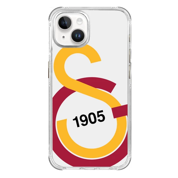 iPhone 15 Galatasaray Büyük Logo Şeffaf Telefon Kılıfı