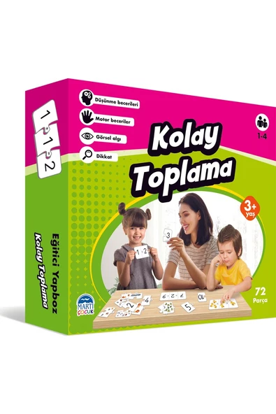 Kolay Toplama - Eğitici Öğretici Yapboz 72 Parça 3+ Yaş