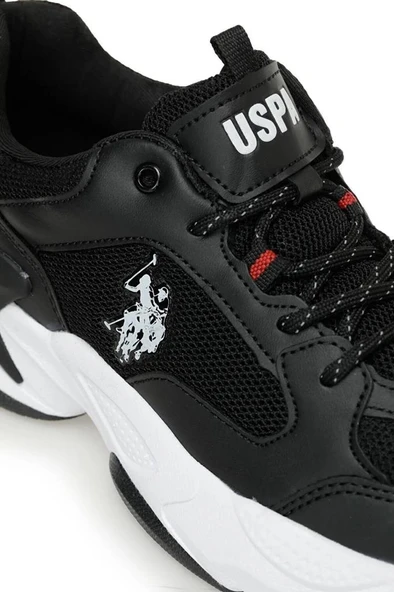 U.S. Polo Assn. MAYBE WMN 5FX 101947172 Kadın Spor Ayakkabı Siyah Beyaz 36-40 - Resim 7