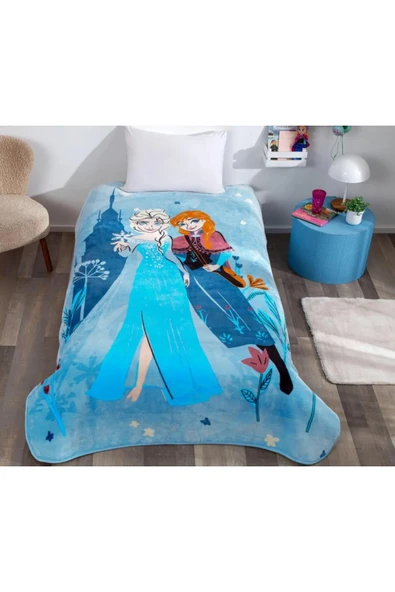LİSANSLI TEK KİŞİLİK BATTANİYE FROZEN FLOWER POWER - 4