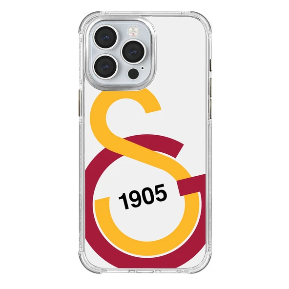 iPhone 15 Pro Max Galatasaray Büyük Logo Şeffaf Telefon Kılıfı