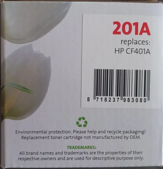 HP 201A CF401A TONER MAVİ,CYAN,MUADİL,İTHAL ÜRÜN - 2