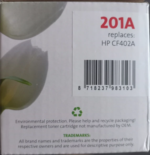 HP 201A CF402A TONER SARI,YELLOW,MUADİL,İTHAL ÜRÜN - 2
