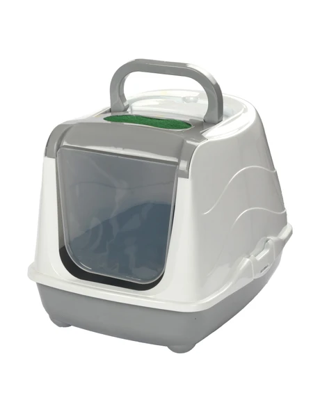 Kapalı Kedi Tuvaleti Standart Boy 50x39x38 Kürek ve Paspas  Gri - 3