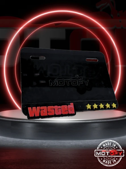 WASTED LOGOLU PREMİUM PLEKSİ PLAKALIK 19X11,5 CM