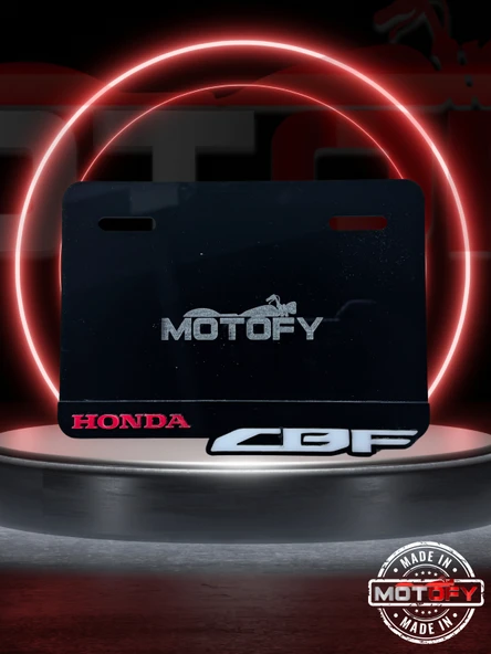 HONDA CBF LOGOLU PREMİUM PLEKSİ PLAKALIK 19X11,5 CM