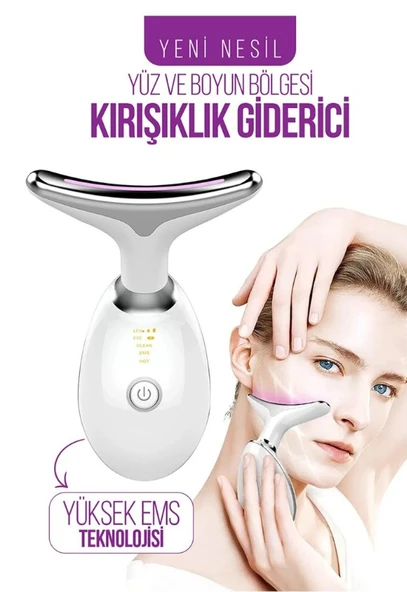 Yeni Nesil Boyun ve Yüz Sıkılaştırıcı EMS Güzellik Cihazı - Gıdı, Sarkma, Yüz Kırışık Giderici - 6