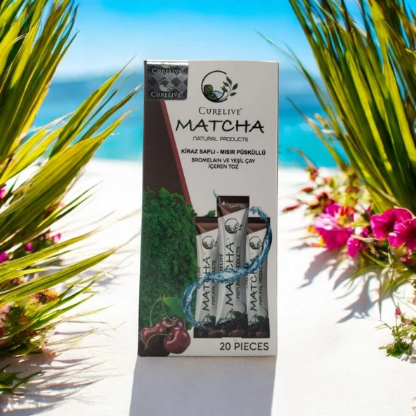 Matcha Detox Kiraz Saplı Mısır Püsküllü Detox Burner Form Maça