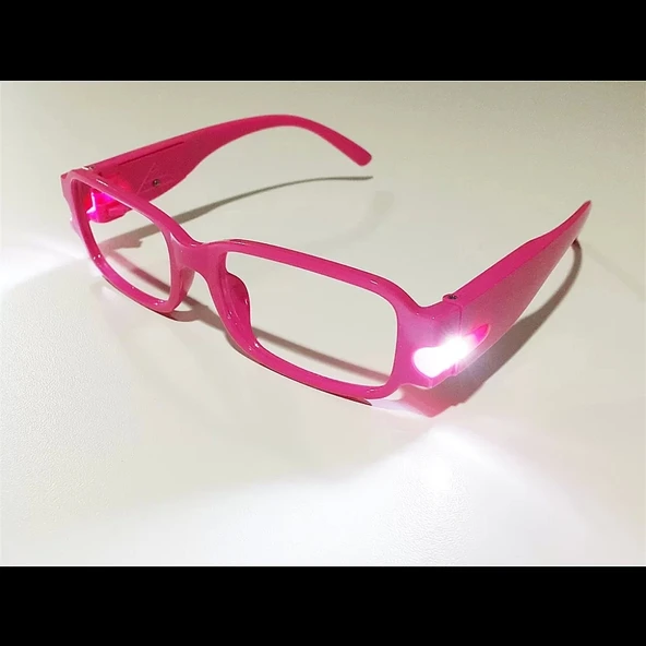 Kitap Okuma Gözlüğü Led Işıklı - Pembe - 4