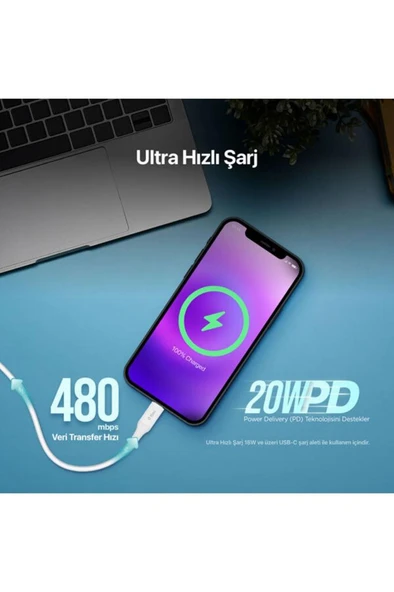 Ttec Usb-c - Lightning Hızlı Şarj Kablosu 150cm Beyaz - 3