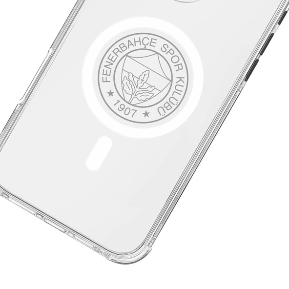 iPhone 15 Pro Fenerbahçe Magsafe Monochrome Logo Şeffaf Telefon Kılıfı - 3