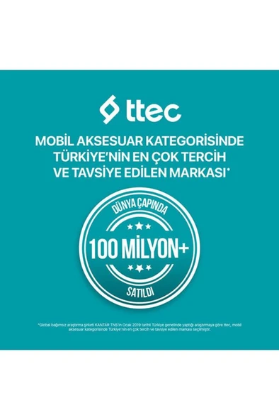Ttec Usb-c - Lightning Hızlı Şarj Kablosu 150cm Beyaz - 5