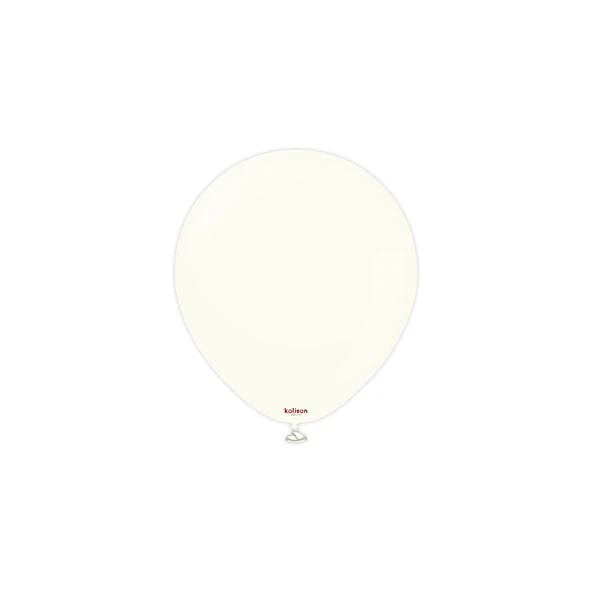 Retro Beyaz Pastel Balon 10 lü 5 inç