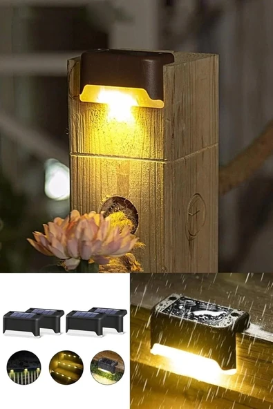 4’lü Solar Köşebent Lamba Gün Işığı - Resim 2