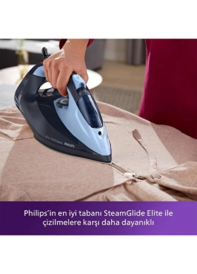 Philips DST7041/20 Azur 7000 Serisi 2800W Mavi Buharlı Ütü - 2