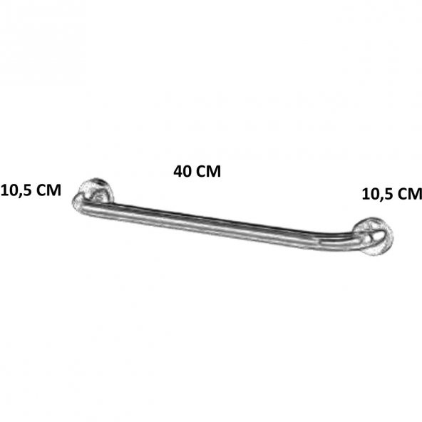 Paslanmaz 304 Ø32 40 Cm Engelli Tutunma Barı - 2