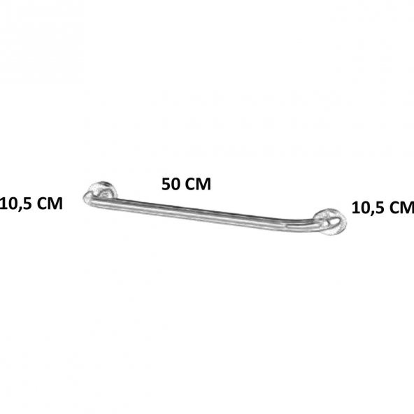 Paslanmaz 304 Ø32 50 Cm Engelli Tutunma Barı - 2