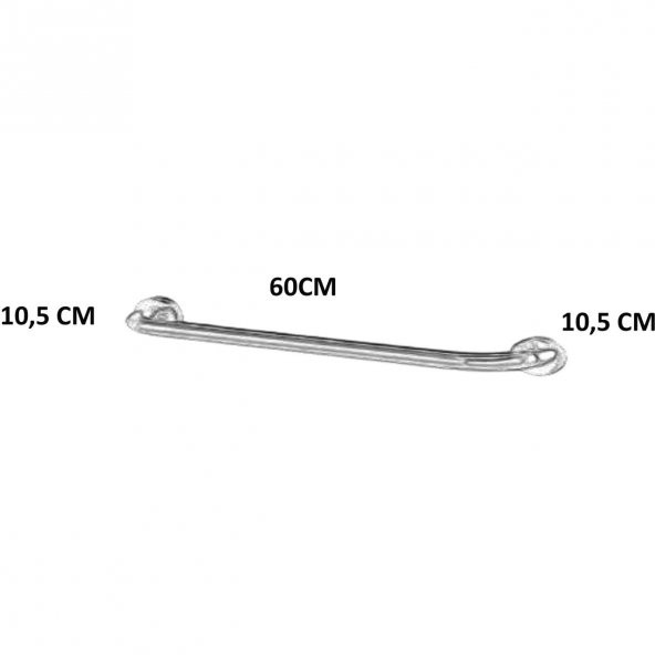 Paslanmaz 304 Ø32 60 Cm Engelli Tutunma Barı - 2