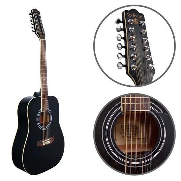 Gitar Akustik Extreme XA12BK - Resim 6
