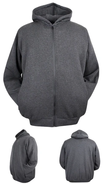 Erkek Büyük Beden 105 - 185 Kilo Arası İçin Uygun Kapüşonlu 3 İplik Şardonlu Kışlık Kalın Sweat Mont - 3