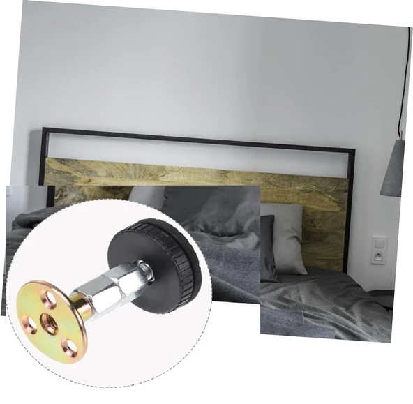 2 Adet Mobilya Duvar Sabitleyici - Yatak Baza Başlığı Sabitleme- Ses- Titreşim Önleyici Aparat - Resim 4