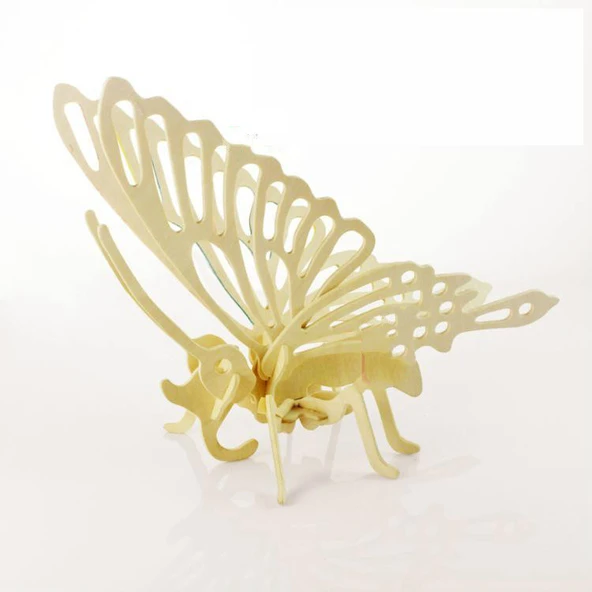 3D Ahşap Puzzle - Kelebek - 3