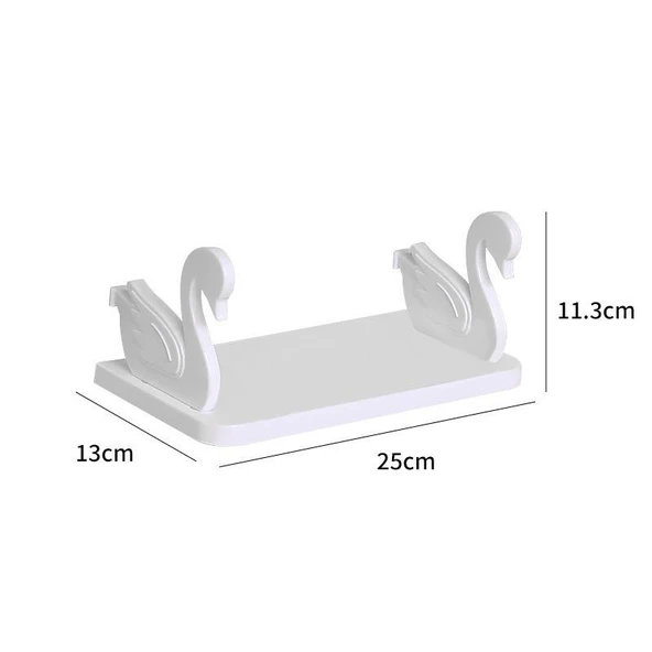 Kuğu Raf Baharatlık -Makyaj Malzeme Rafı Kendinden Yapışkanlı Banyo Mutfak Organizer - 5