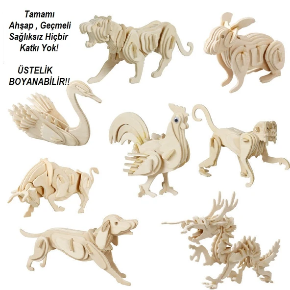 3D Ahşap Puzzle - Yemek Odası - 3