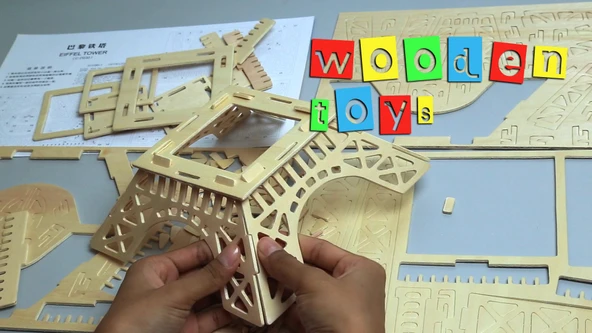 3D Ahşap Puzzle - Eyfel Kulesi - 2
